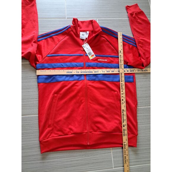 New Adidas Men's The First Track Top Originals Better Full-Zip Jacket Large Red - Picture 4 of 8
